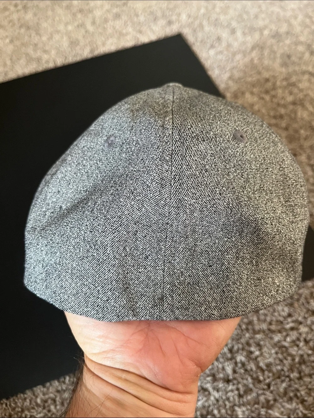 Travis Mathew Gray Striped Cap with Blue Accent & Heather Gray Speckled Cap